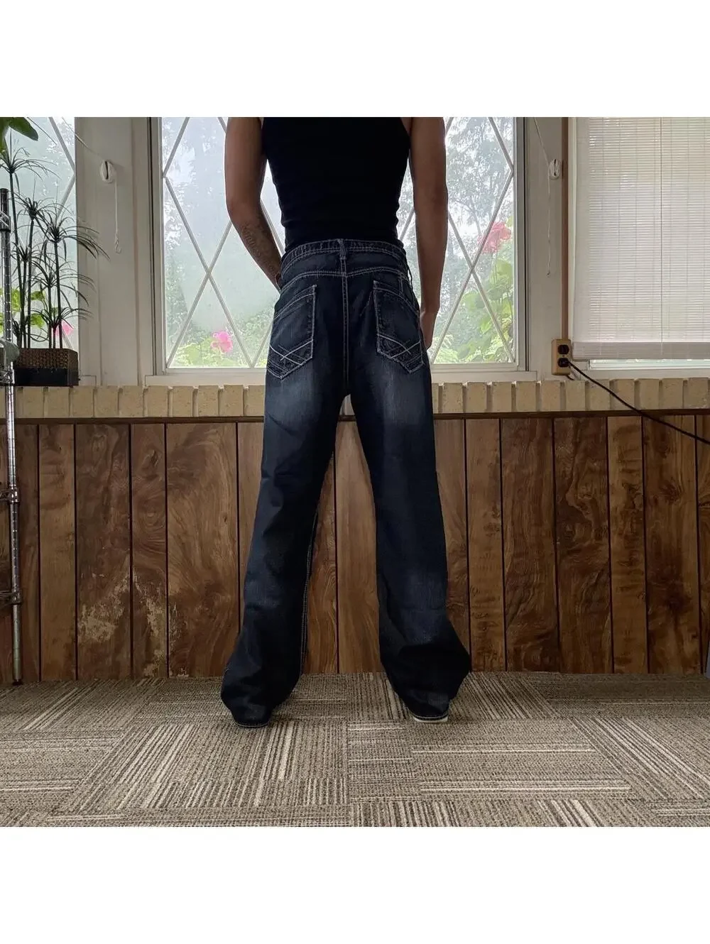 premium baggy denim jeans.